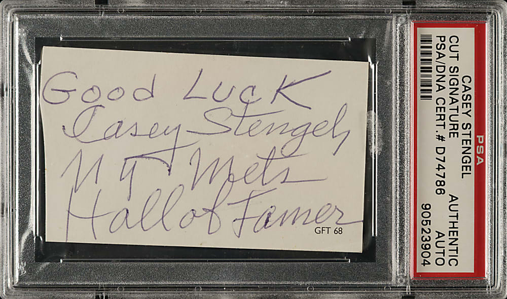 Casey Stengel Cut Signature - PSA/DNA