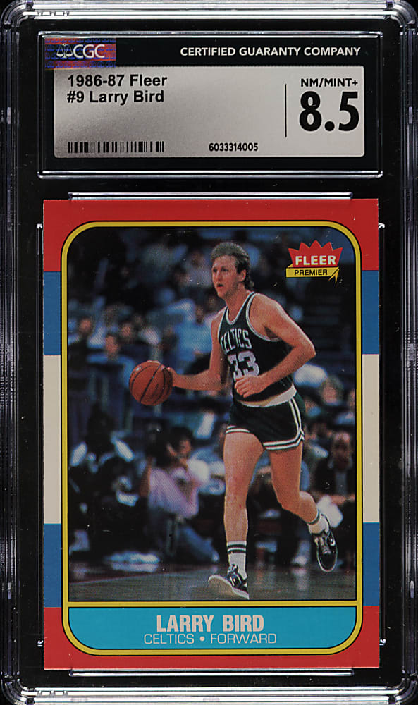 1986-1987 Fleer Basketball #9 Larry Bird CGC NM/MINT+ 8.5