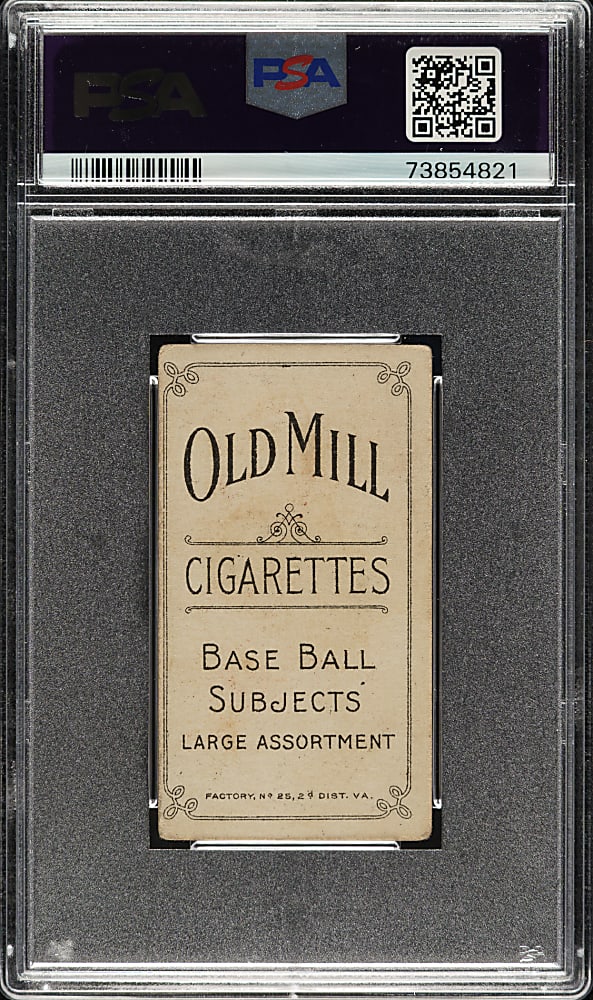 1909-1911 T206 White Border Jack Bliss PSA VG 3 - Old Mill Back