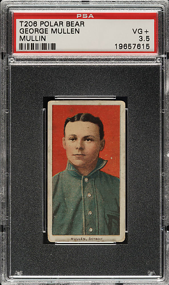 1909-1911 T206 White Border George Mullen PSA VG+ 3.5 - Polar Bear Back