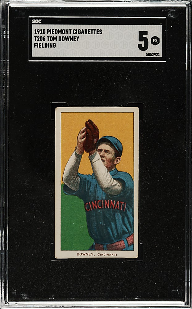 1909-1911 T206 White Border Tom Downey Fielding SGC EX 5