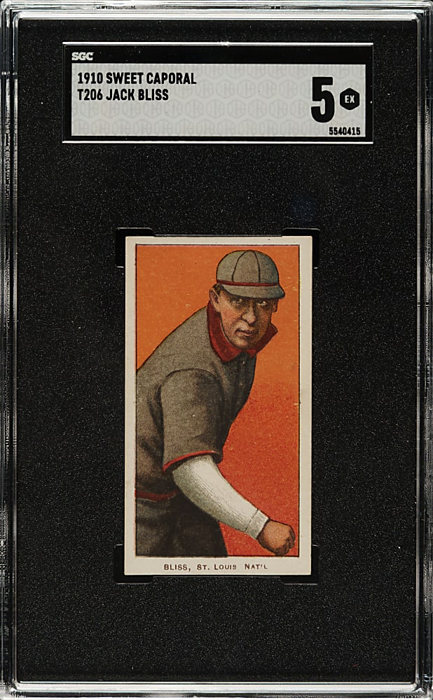 1909-1911 T206 White Border Jack Bliss SGC EX 5