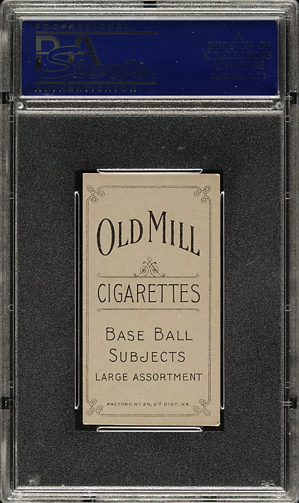 1909-1911 T206 White Border Joe Lake St. Louis Ball In Hand PSA EX 5 - Old Mill Back