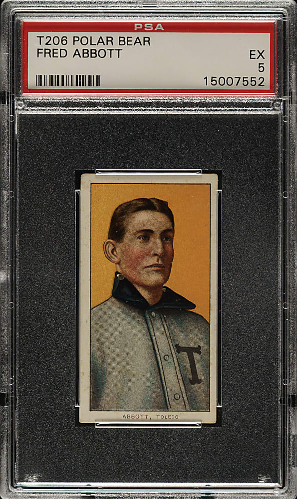 1909-1911 T206 White Border Fred Abbott PSA EX 5 - Polar Bear Back