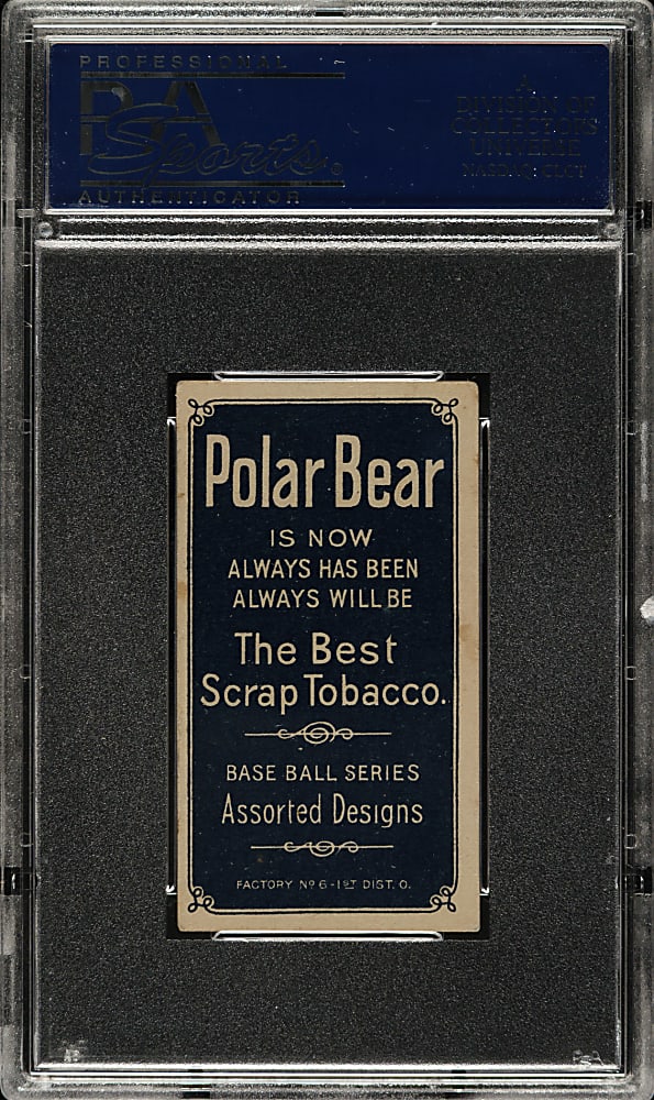 1909-1911 T206 White Border Fred Abbott PSA EX 5 - Polar Bear Back