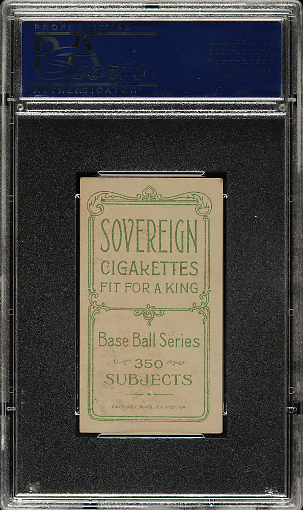 1909-1911 T206 White Border Jake Pfeister Throwing PSA EX 5 - Sovereign 350 Back