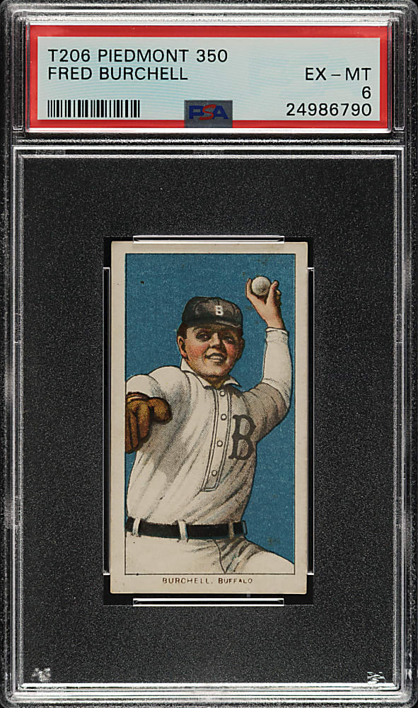 1909-1911 T206 White Border Fred Burchell PSA EX-MT 6