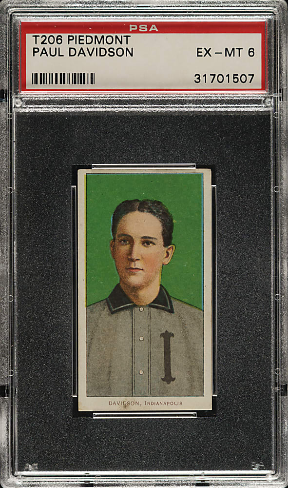 1909-1911 T206 White Border Paul Davidson PSA EX-MT 6