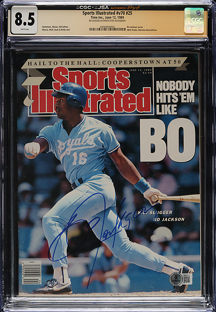 1989 Bo Jackson Signed Sports Illustrated - CGC/JSA and Beckett