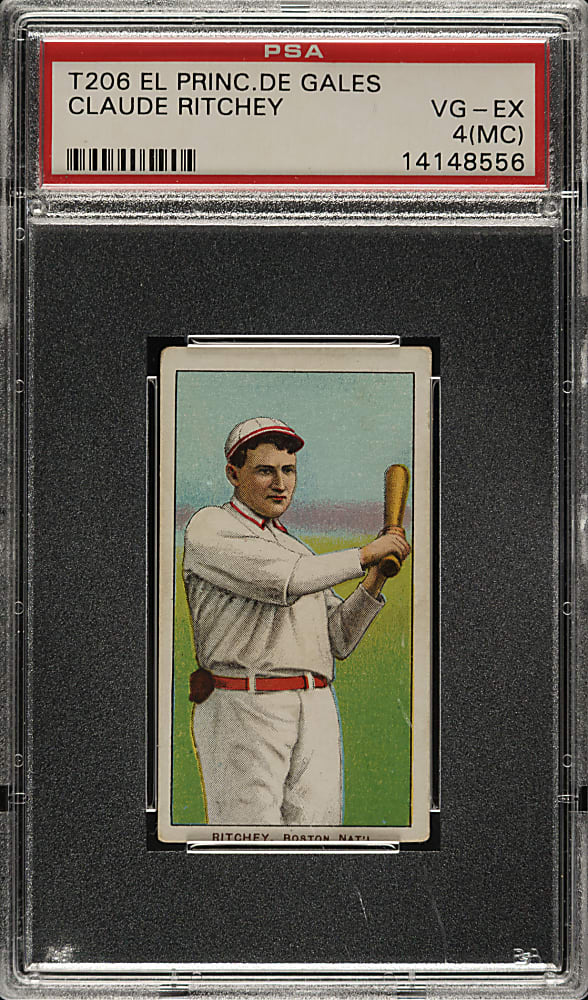 1909-1911 T206 White Border Claude Ritchey PSA VG-EX 4 (MC) - El Principe De Gales Back