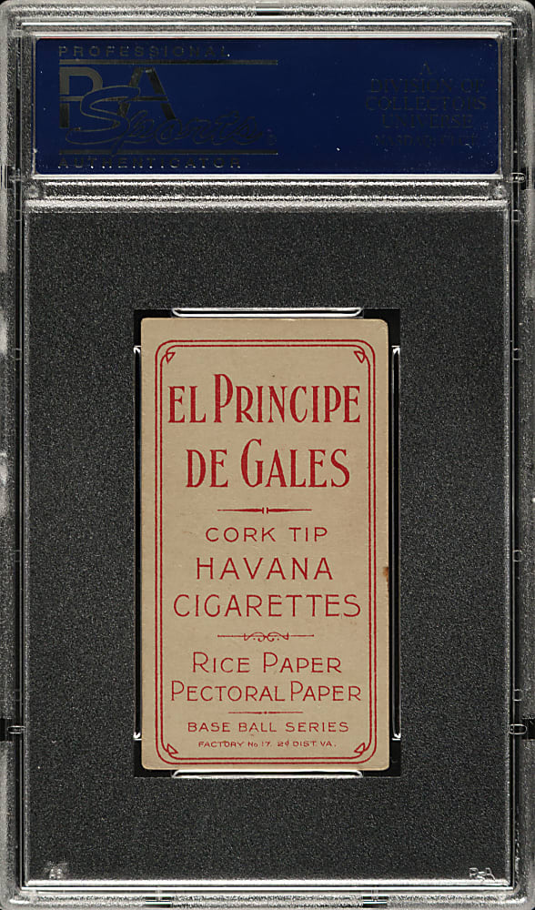 1909-1911 T206 White Border Claude Ritchey PSA VG-EX 4 (MC) - El Principe De Gales Back
