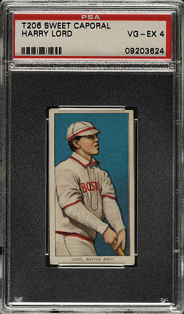 1909-1911 T206 White Border Harry Lord PSA VG-EX 4