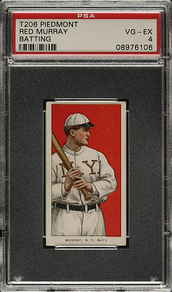 1909-1911 T206 White Border Red Murray Batting PSA VG-EX 4