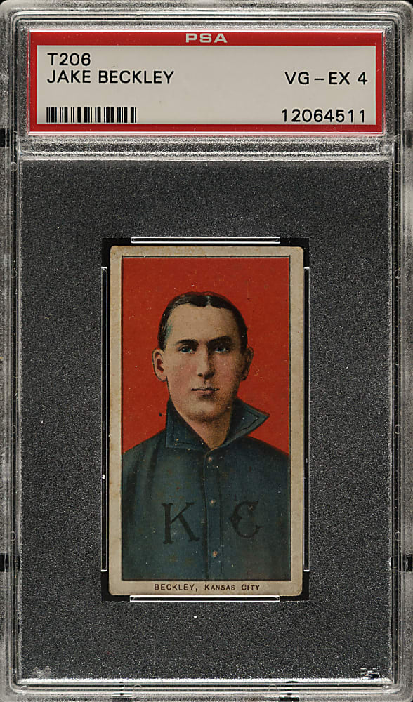 1909-1911 T206 White Border Jake Beckley PSA VG-EX 4