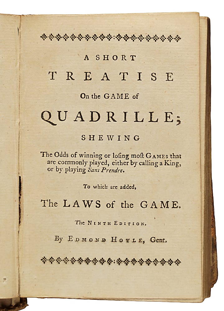 1779 "Hoyle's Games Improved: Being Practical Treatises on the Following Fashionable Games..."