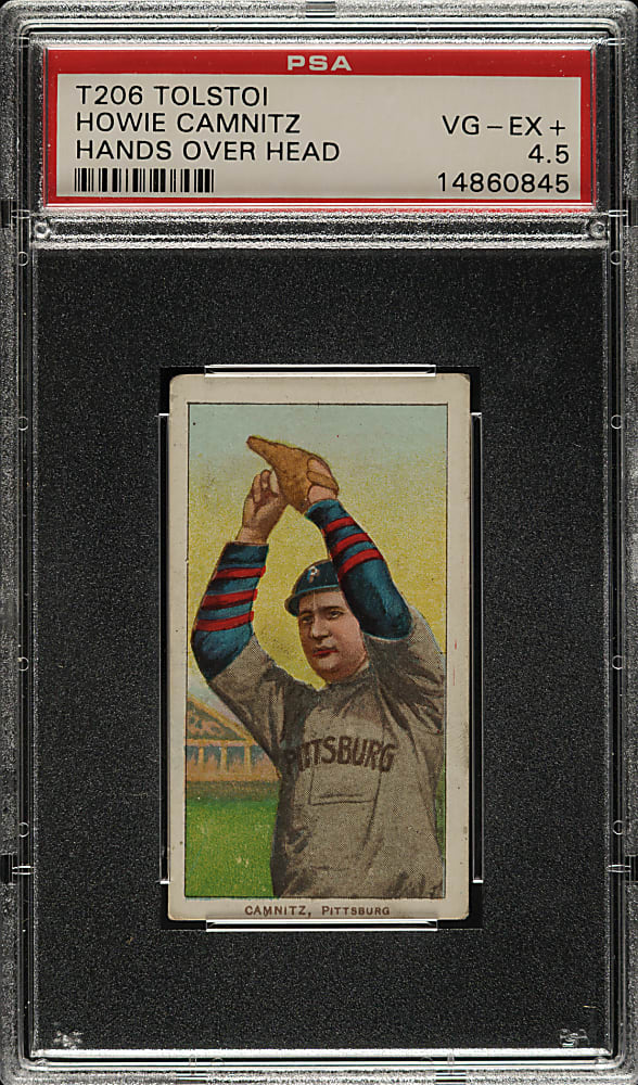 1909-1911 T206 White Border Howie Camnitz Hands Above Head PSA VG-EX+ 4.5 - Tolstoi Back