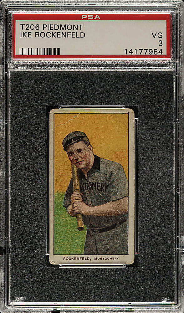 1909-1911 T206 White Border Ike Rockenfeld Southern Leaguer PSA VG 3