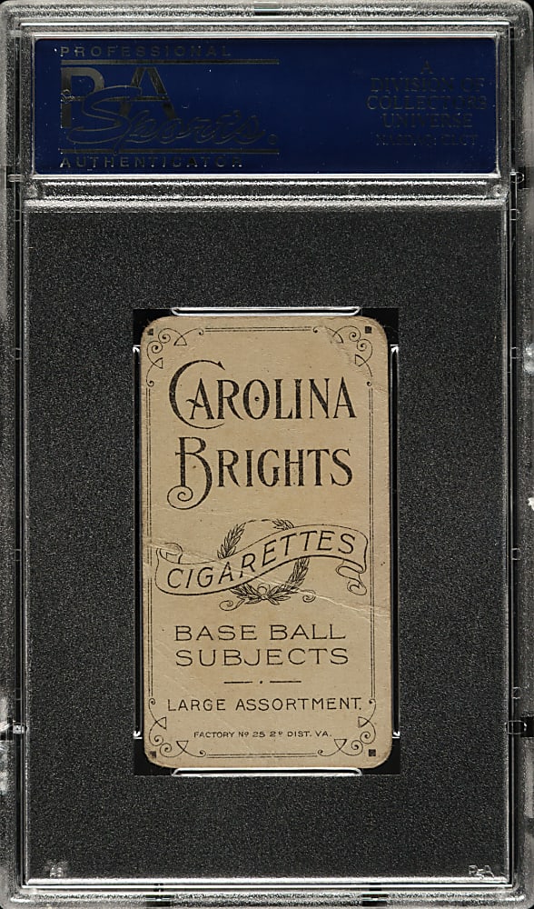 1909-1911 T206 White Border Topsy Hartsel PSA PSA POOR 1 - Carolina Brights Back