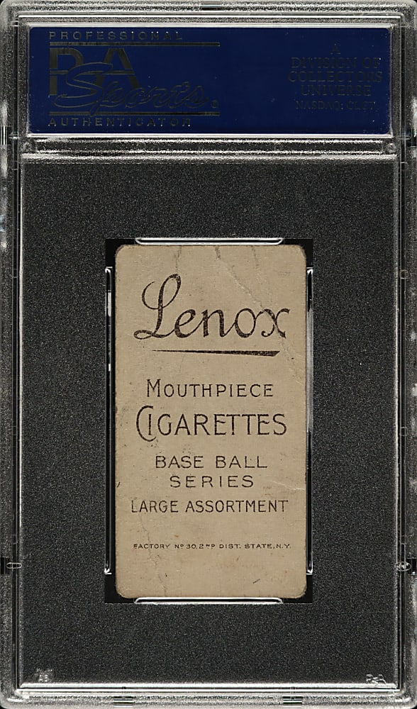 1909-1911 T206 White Border Harry McIntyre Brooklyn & Chicago PSA POOR 1 - Black Lenox Back