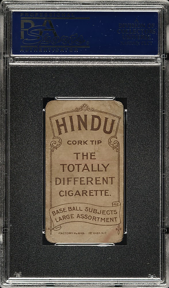 1909-1911 T206 White Border Dutch Jordan Southern Leaguer PSA POOR 1 - Brown Hindu Back
