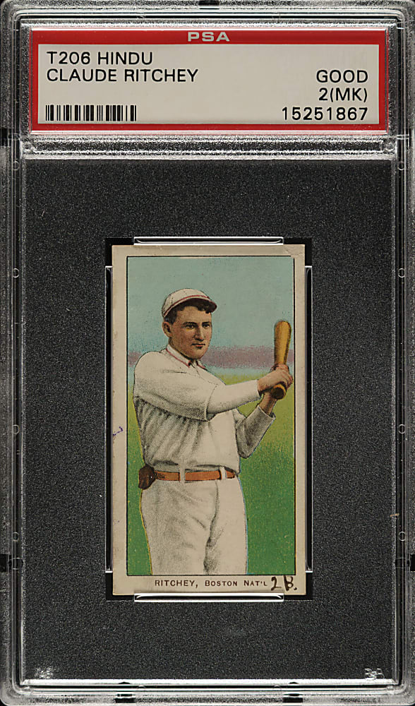1909-1911 T206 White Border Claude Ritchey PSA GOOD 2 (MK) - Brown Hindu Back