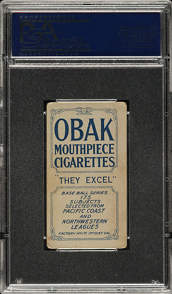 1910 T212 Obak Cigarettes "175 Subjects" Pat Flannagan PSA VG-EX 4