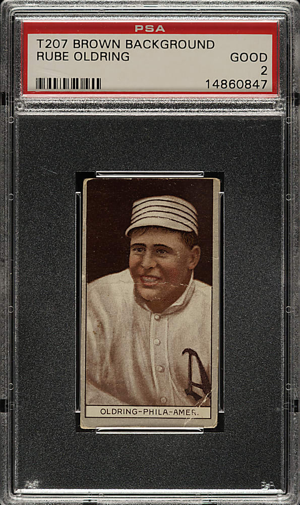 1912 T207 Brown Background Rube Oldring PSA GOOD 2
