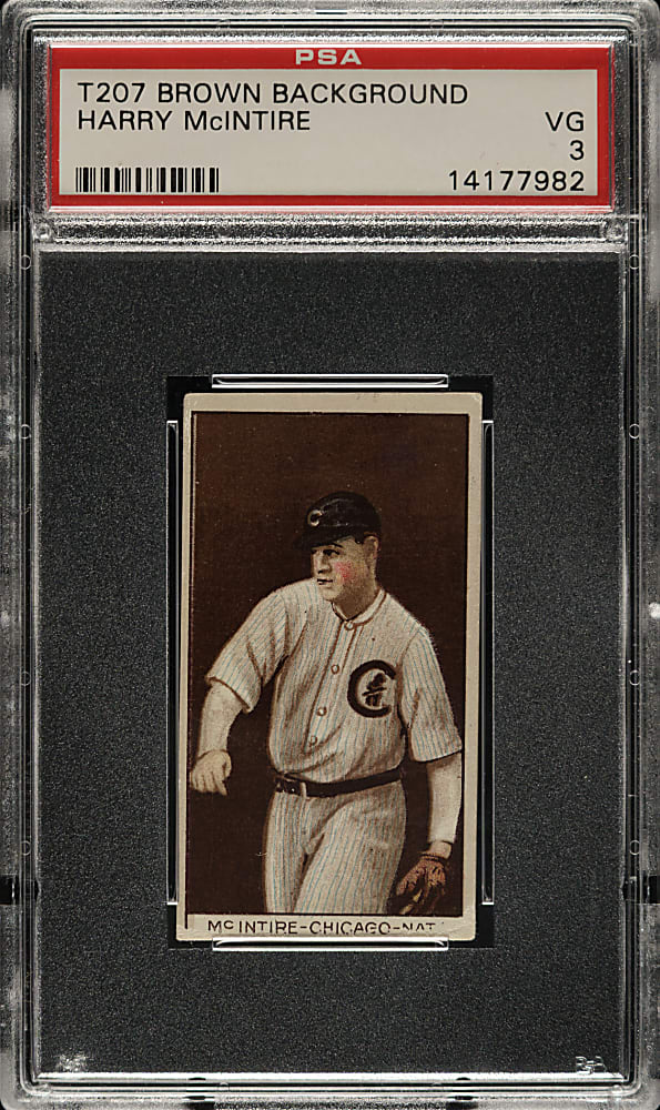 1912 T207 Brown Background Harry McIntire PSA VG 3