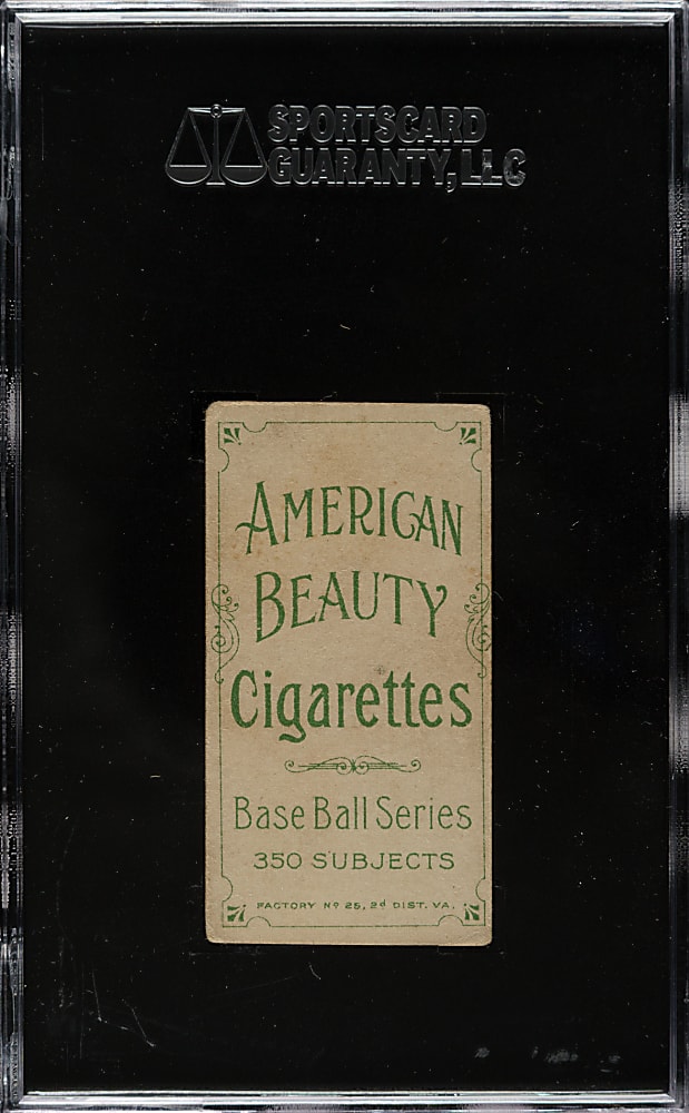 1909-1911 T206 White Border Bill Graham SGC VG/EX 50 - American Beauty 350 Back