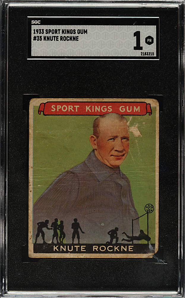 1933 R338 Sport Kings #35 Knute Rockne SGC POOR 1