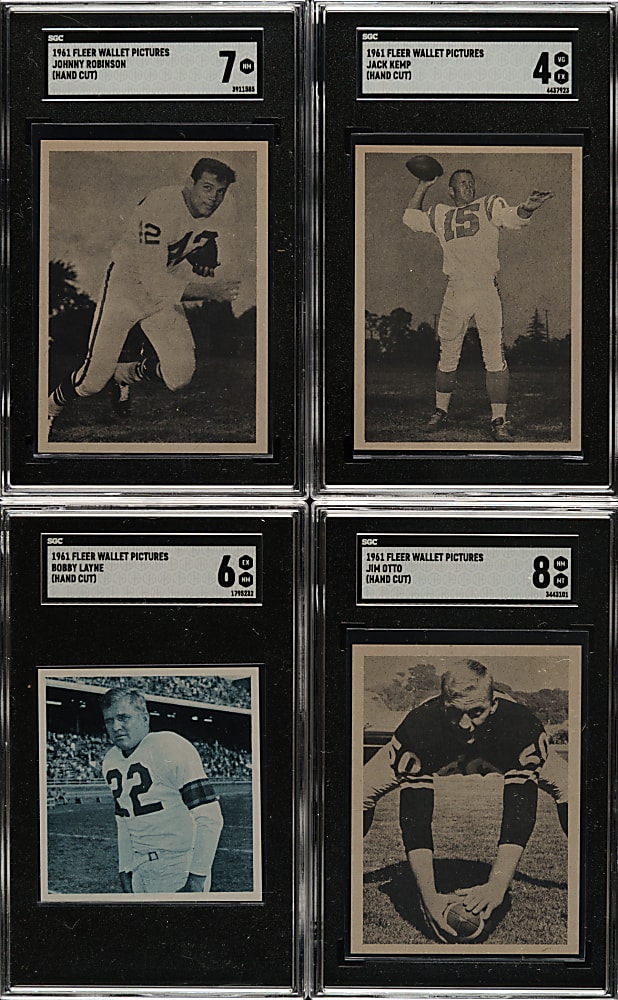 1961 Fleer Wallet Pictures Football SGC-Graded Collection (8)