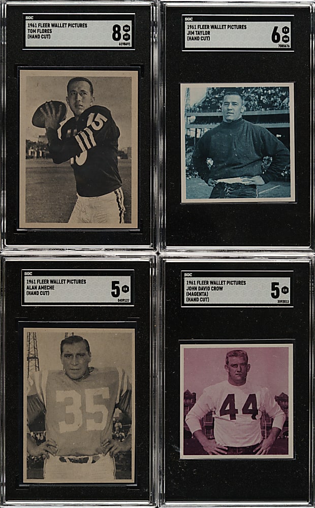 1961 Fleer Wallet Pictures Football SGC-Graded Collection (8)