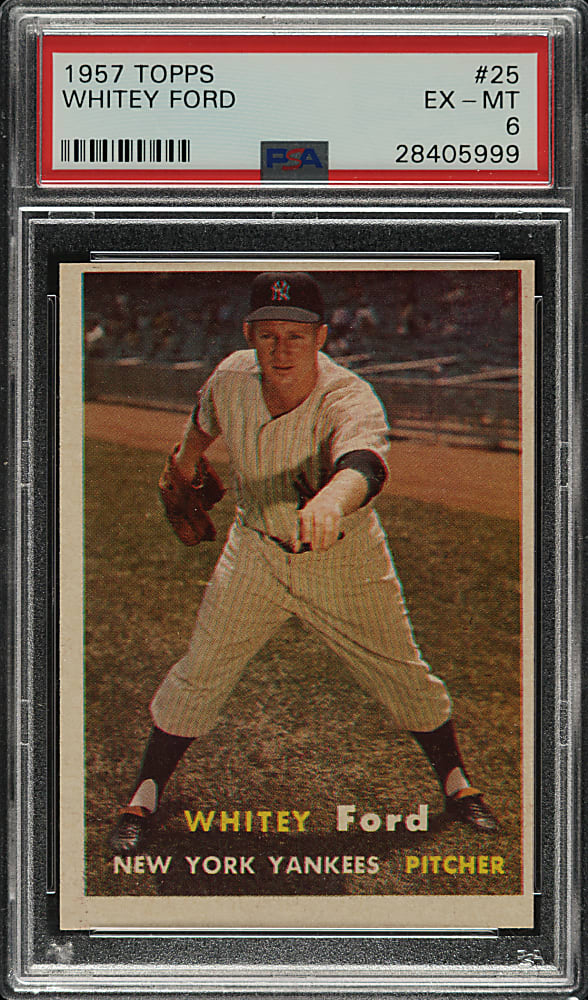 1957 Topps #25 Whitey Ford PSA EX-MT 6