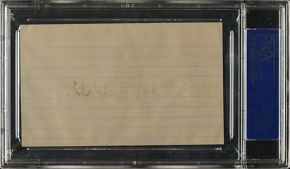 Carl Hubbell Signed Index Card PSA/DNA GEM MINT 10