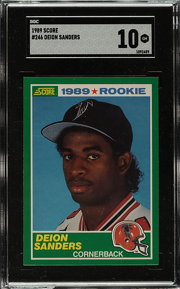 1989 Score Football #246 Deion Sanders Rookie SGC GEM MINT 10