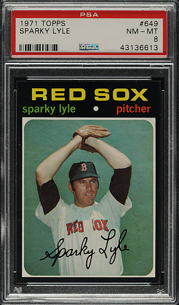 1971 Topps #649 Sparky Lyle PSA NM-MT 8