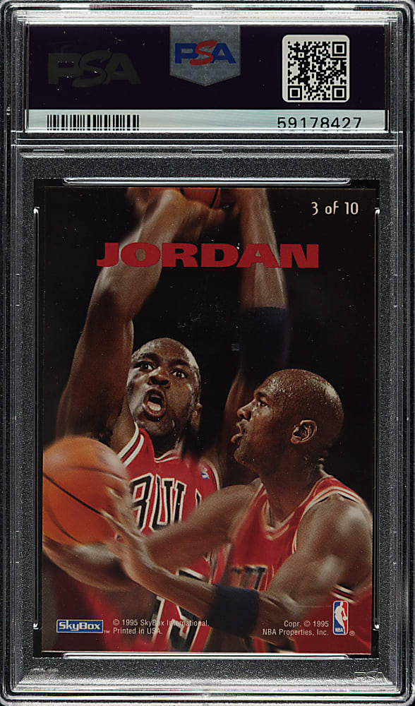 1994-1995 Skybox Basketball Emotion N-Tense #3 Michael Jordan PSA MINT 9