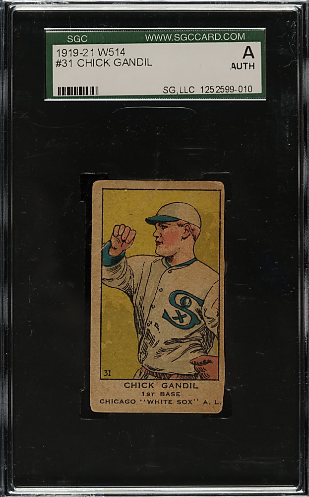 1920-1921 W514 #31 Chick Gandil SGC Authentic
