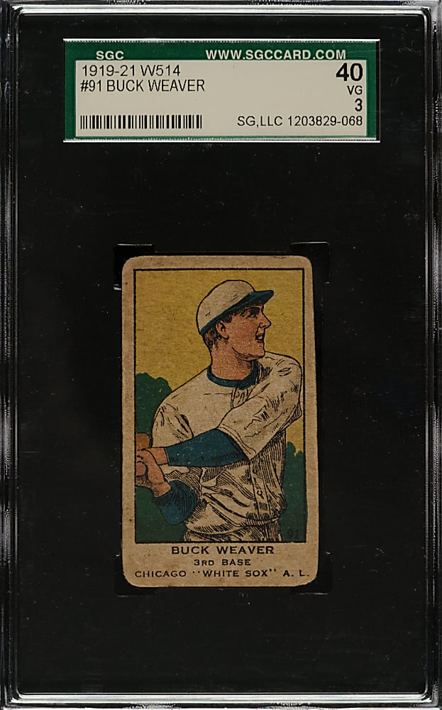 1920-1921 W514 #91 Buck Weaver SGC VG 40
