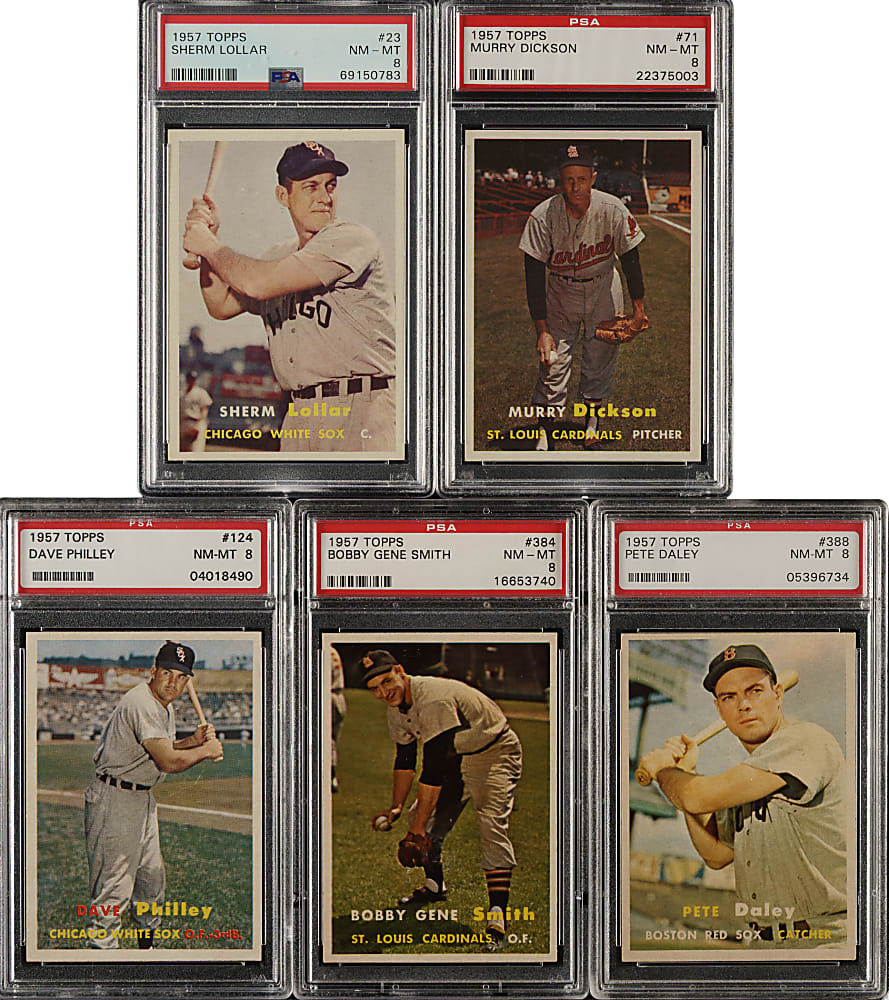 1957 Topps PSA NM-MT 8 Collection (5)
