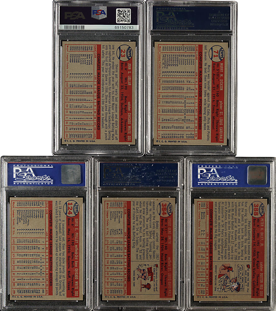 1957 Topps PSA NM-MT 8 Collection (5)
