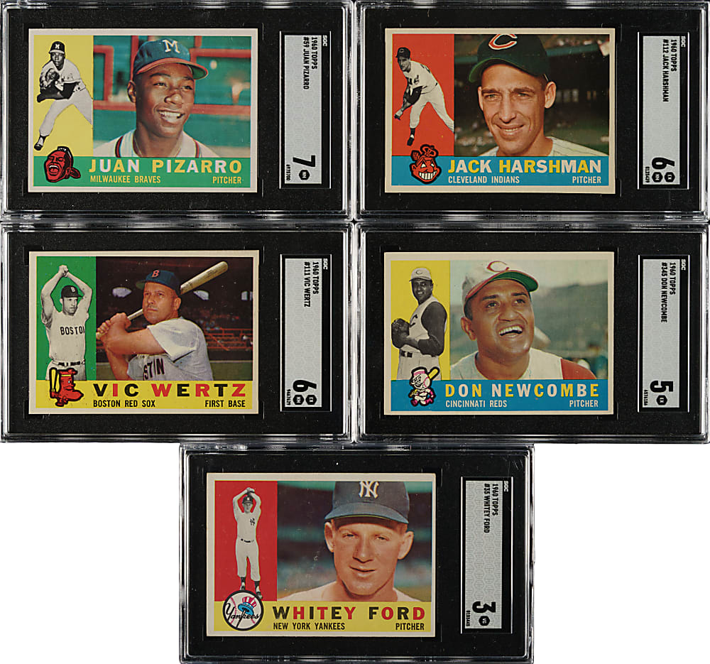 1960 Topps PSA- and SGC-Graded Collection (37) Including Warren Spahn, Whitey Ford, and Jim Kaat Rookie