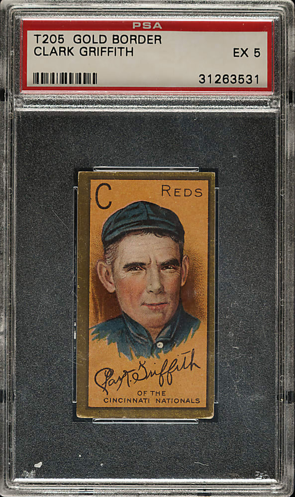 1911 T205 Gold Border Clark Griffith PSA EX 5