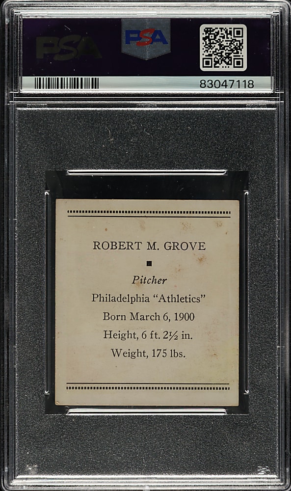1933 R305 Tattoo Orbit Robert Lefty Grove PSA EX 5