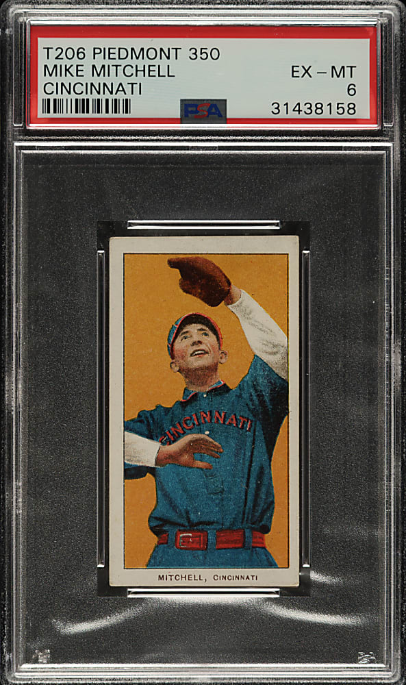 1909-1911 T206 White Border Mike Mitchell PSA EX-MT 6