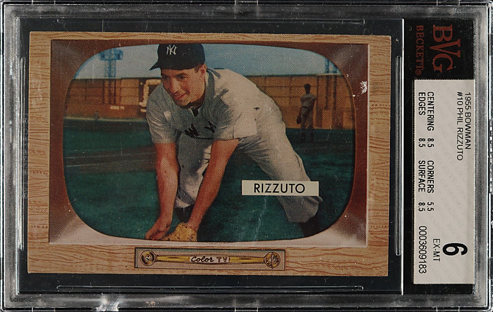 1955 Bowman #10 Phil Rizzuto BVG EX-MT 6