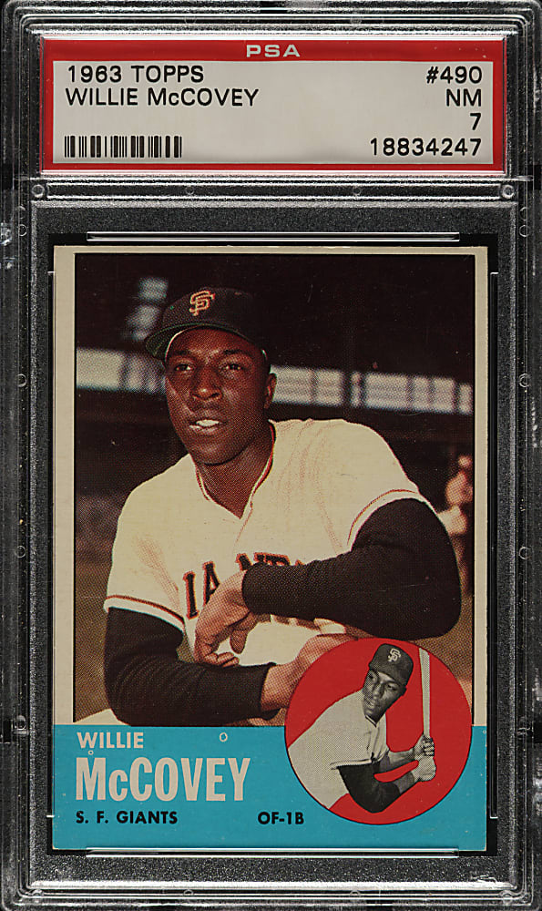 1963 Topps #490 Willie McCovey PSA NM 7