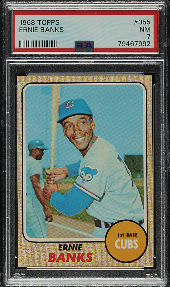 1968 Topps #355 Ernie Banks PSA NM 7