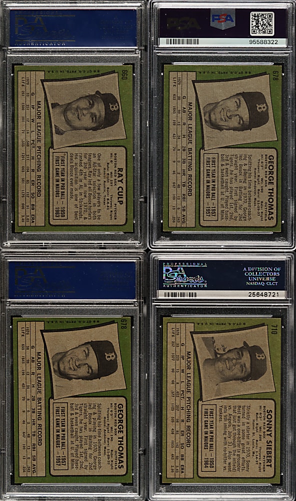 1971 Topps High Number PSA-Graded Collection (4)