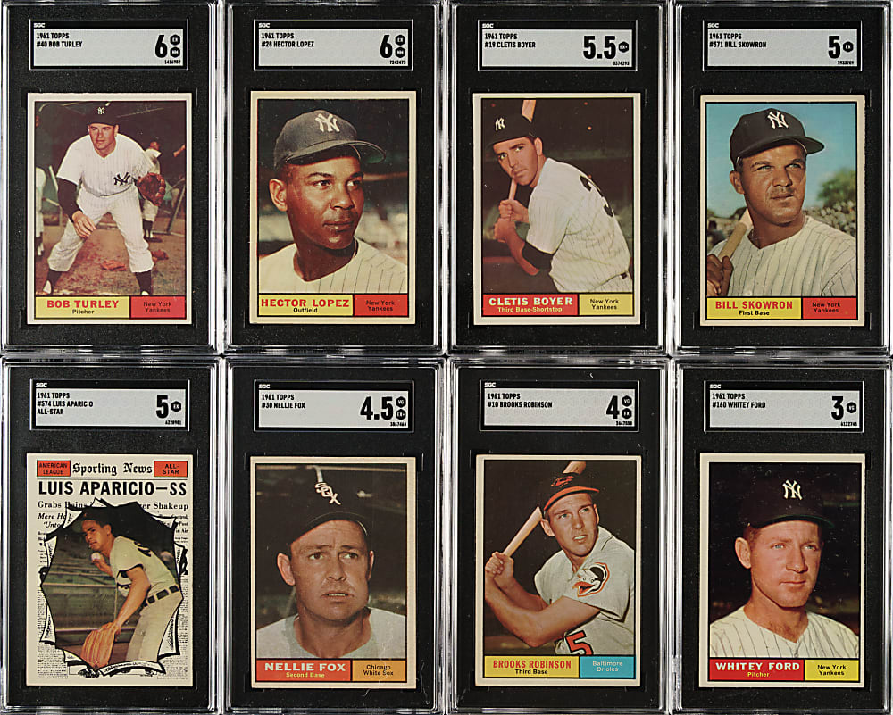 1961 Topps SGC-Graded Collection (12) Including Brooks Robinson, Ernie Banks, and Billy Williams Rookie